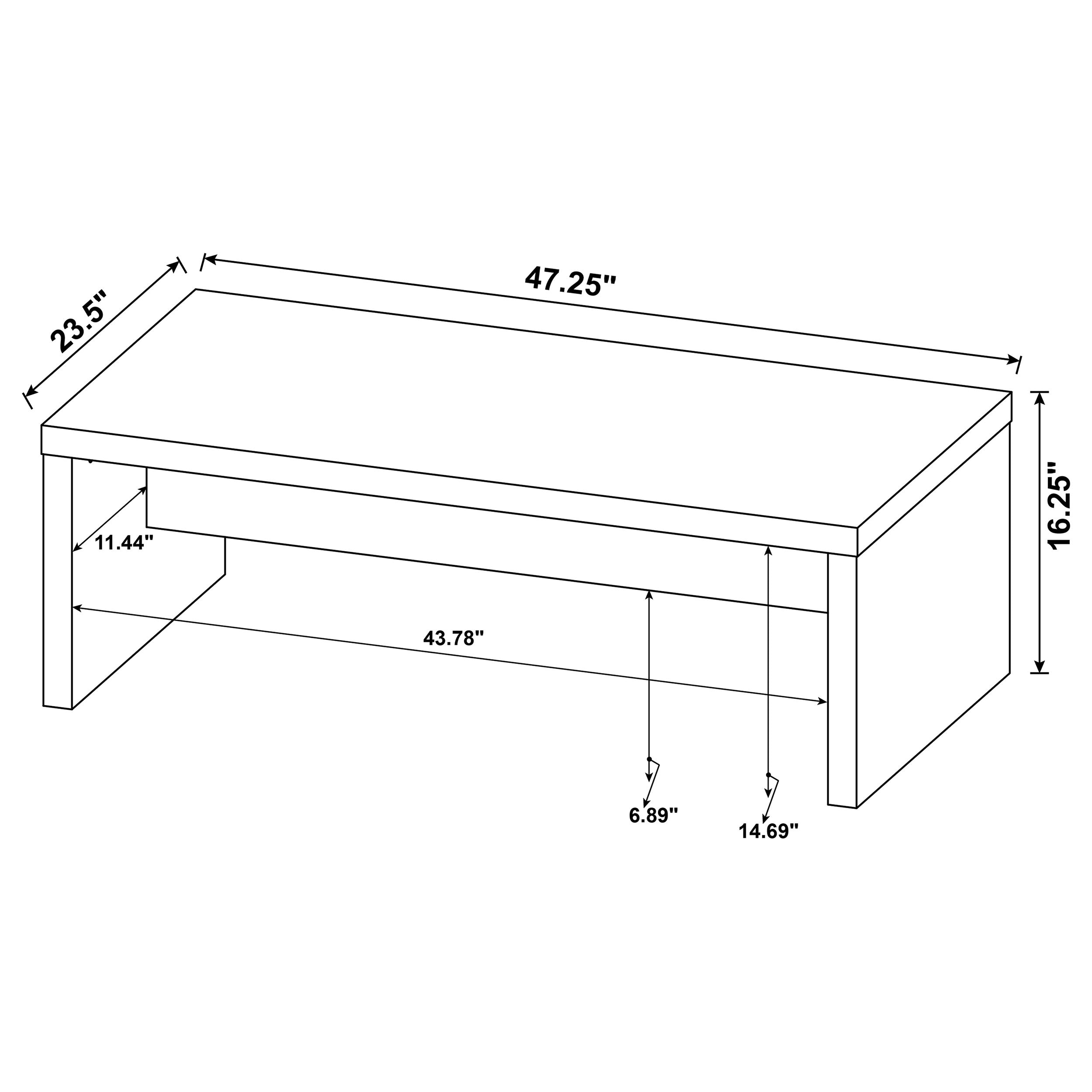 Lynette Rectangular Engineered Wood Coffee Table Mango-704128