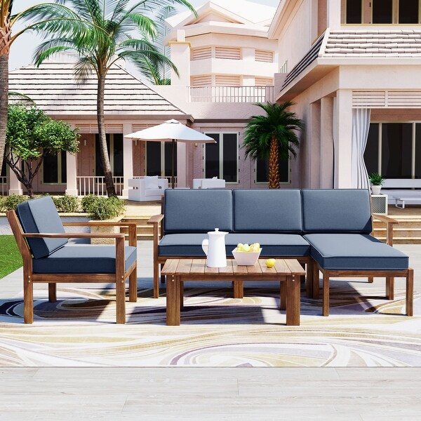 MultiPerson Sofa Set with A Small Table，Suitable for Gardens，Backyards and Balconies