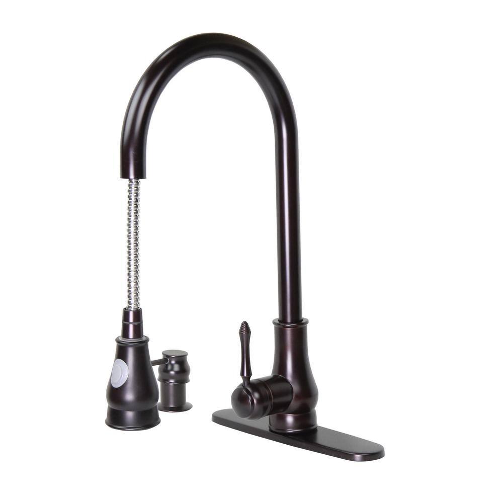 Dyconn Archipelago Modern Single-Handle Pull-Down Sprayer Kitchen Faucet in Oil Rubbed Bronze TB001-A17ORB