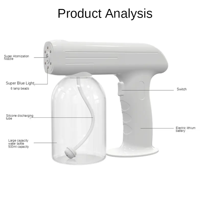 Garden  Cordless Portable Spray Water Gun Handheld Plants Facial Nano Moisture Spray Nano Mist Sprayer