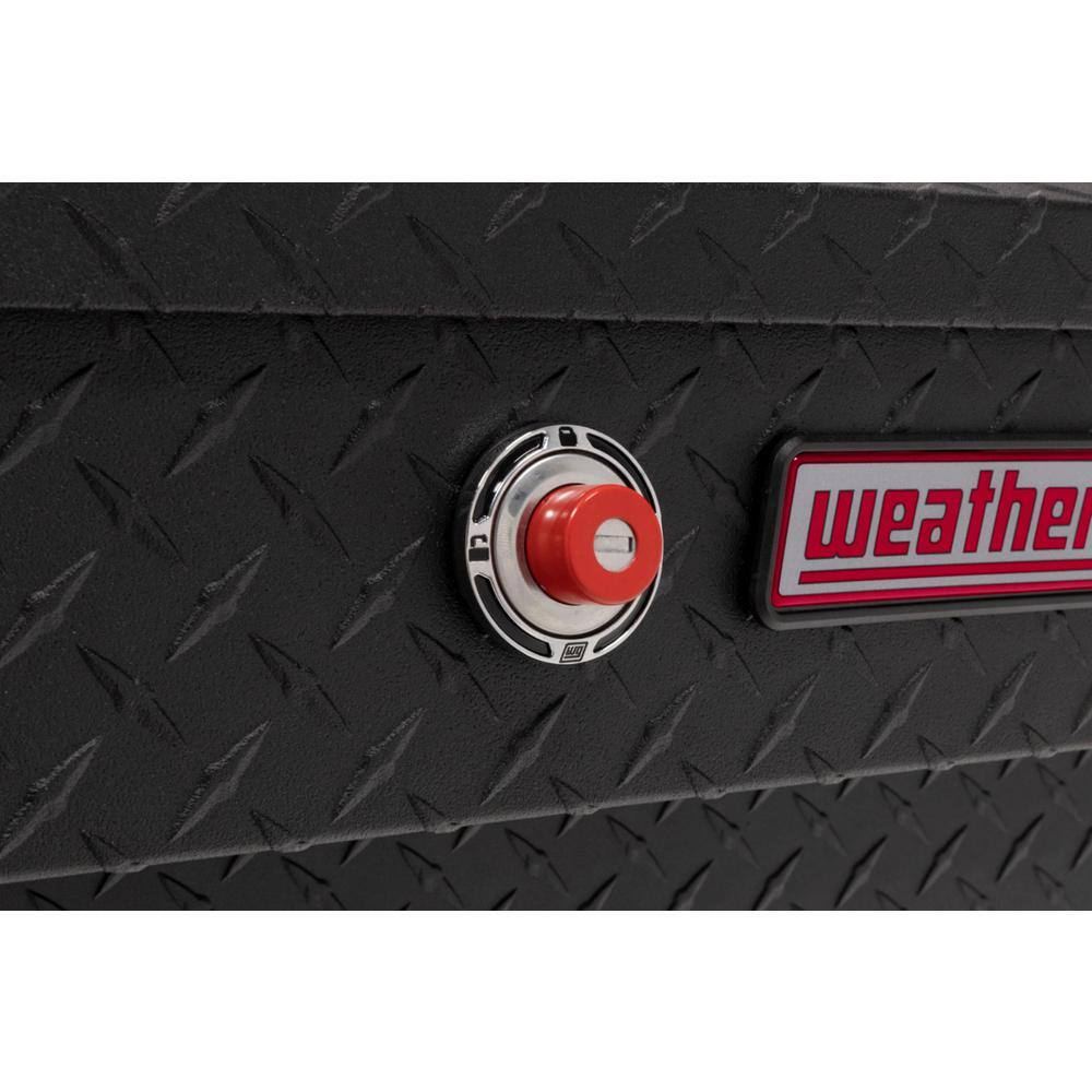 Weather Guard 41 in. Matte Black Aluminum Lo- Side Truck Tool Box 184-52-03