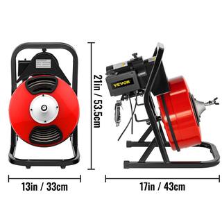 VEVOR Electric Drain Auger 50 ft. x 12 in. Drain Cleaner Machine with 4 Cutter Sewer Snake for 1 in. to 4 in. Pipe Market HX-68284STJ000001V1