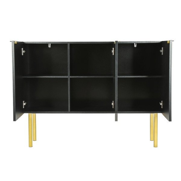 Sideboard Cabinet with Gold Metal Legs and Handles