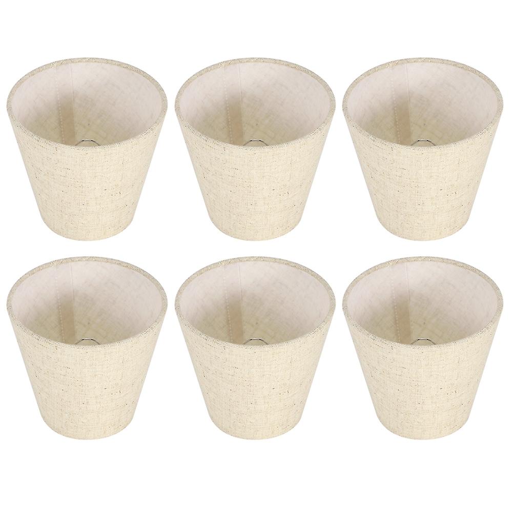 6Pcs Nordic Style E14 Chandelier Lampshade Fabric Wall Lamp Cover Accessory for Home Decoration