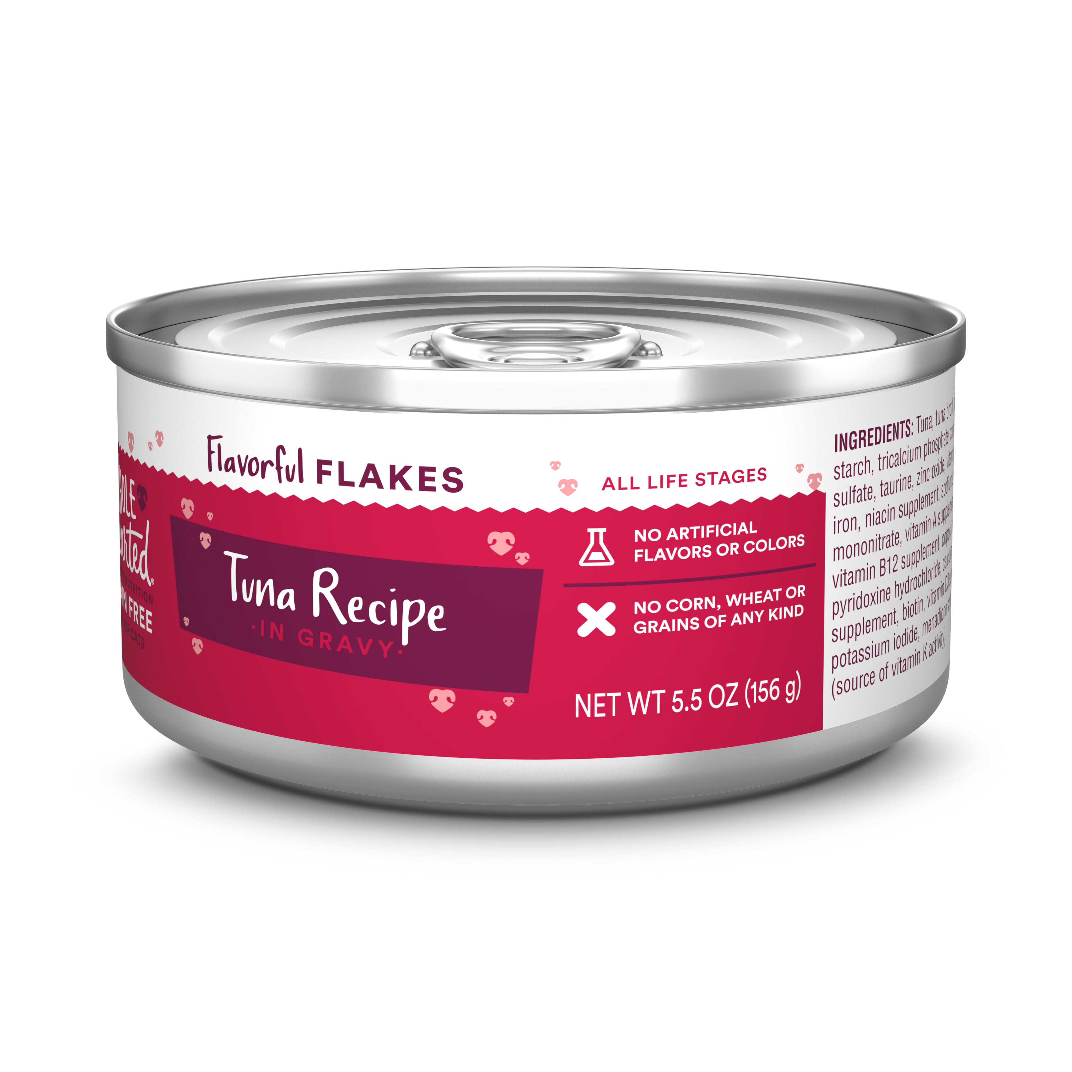 WholeHearted Grain Free Tuna Recipe Flaked in Gravy All Life Stages Wet Cat Food， 5.5 oz.， Case of 12