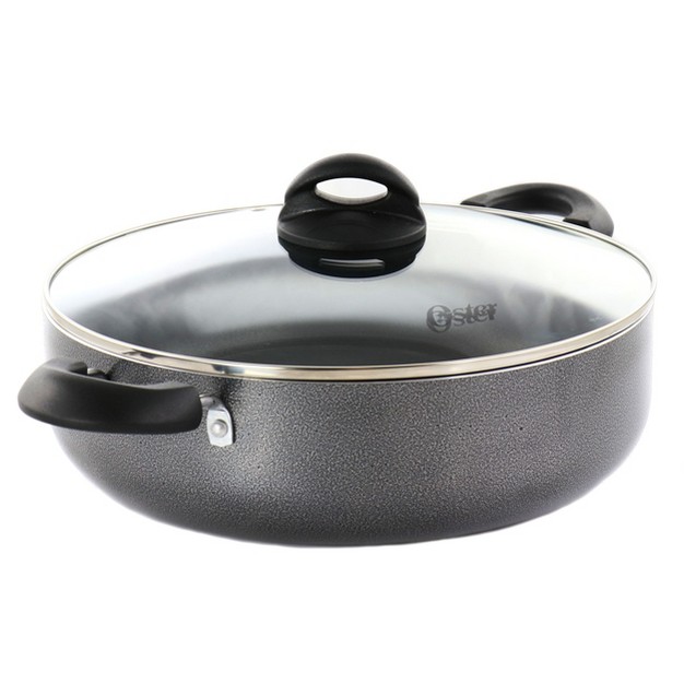 Oster Clairborne 6 Quart Nonstick Aluminum Everyday Pan In Grey