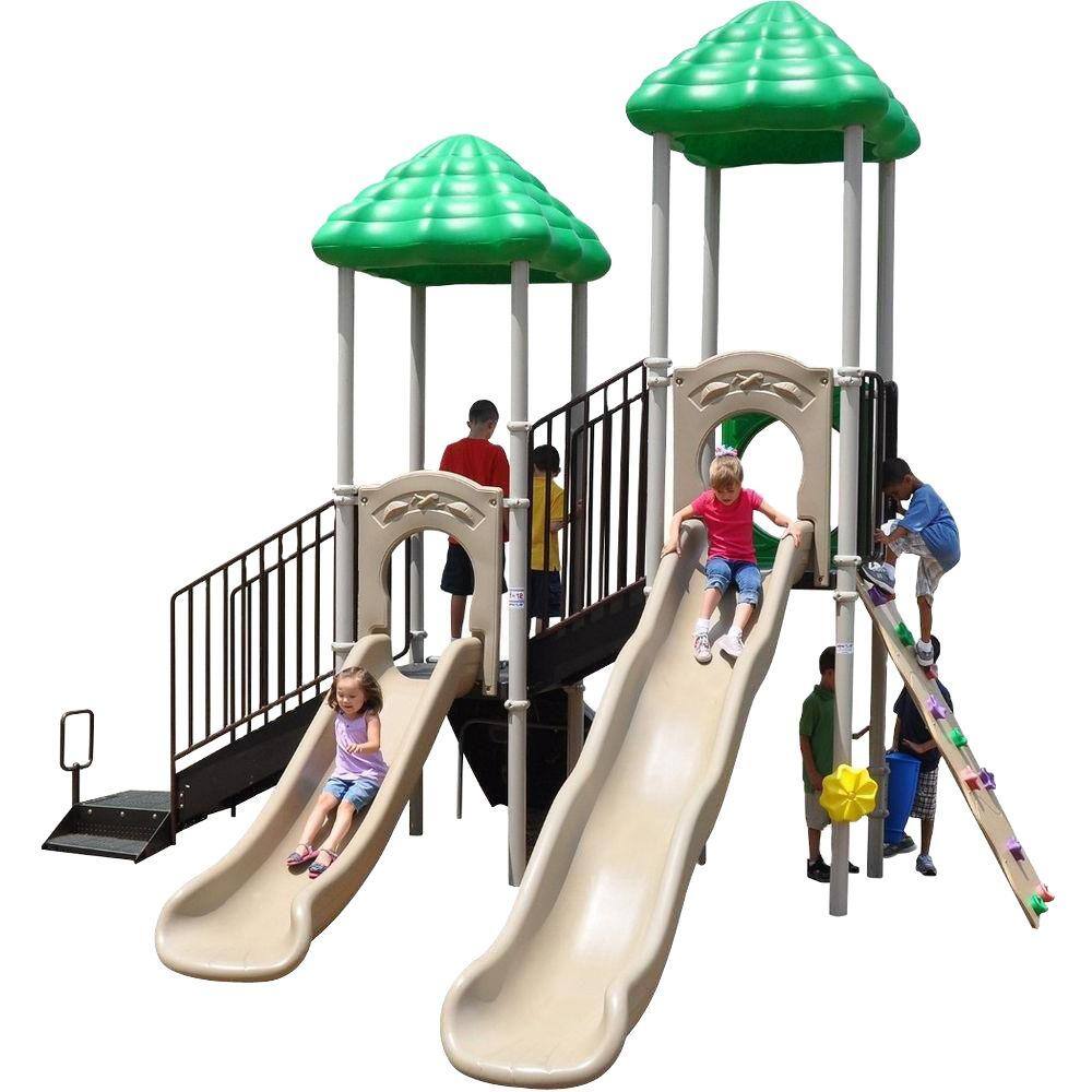 Ultra Play UPlay Today Bighorn Natural Commercial Playset with Ground Spike UPLAY-008-N