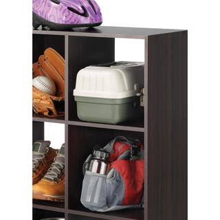 35 in. H x 35 in. W x 11 in. D Espresso 9-Cube Organizer 64228859ESPRBB