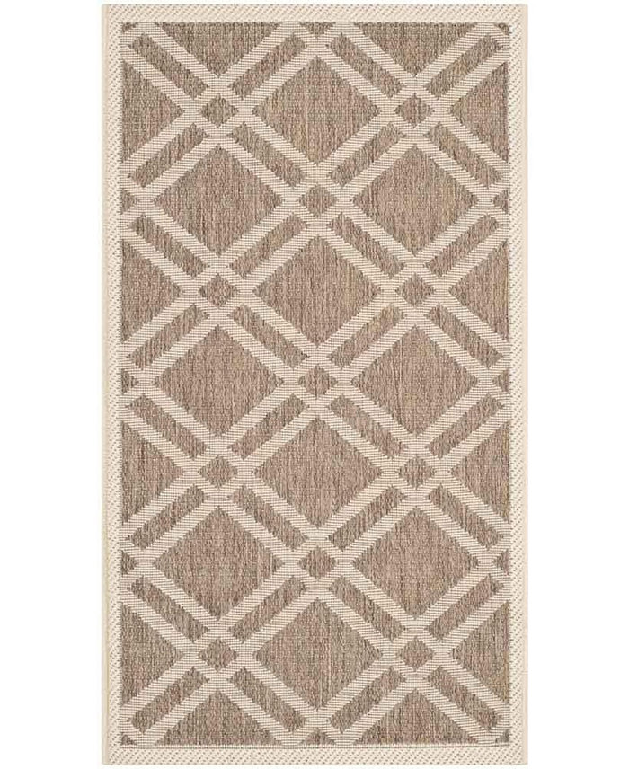 Safavieh Courtyard CY6923 Brown and Bone 2' x 3'7 Sisal Weave Outdoor Area Rug