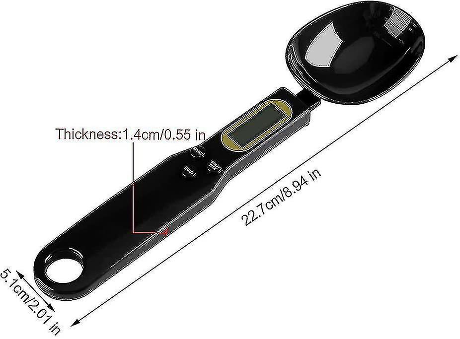 Miman Digital Spoon Scale， Portable 500g/0.1g Electronic Lcd Digital Kitchen Scale With Measuring Spoons