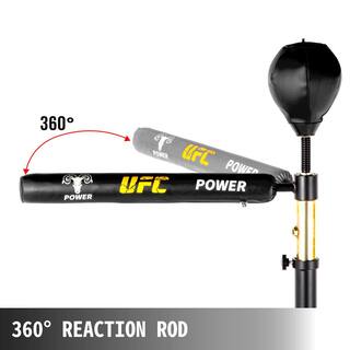 VEVOR Boxing Speed Trainer Free Standing Adjustable Height Training Boxing Ball with Reflex Bar and Gloves for Adult and Kid DGNQJBD2SDQBLACK1V0