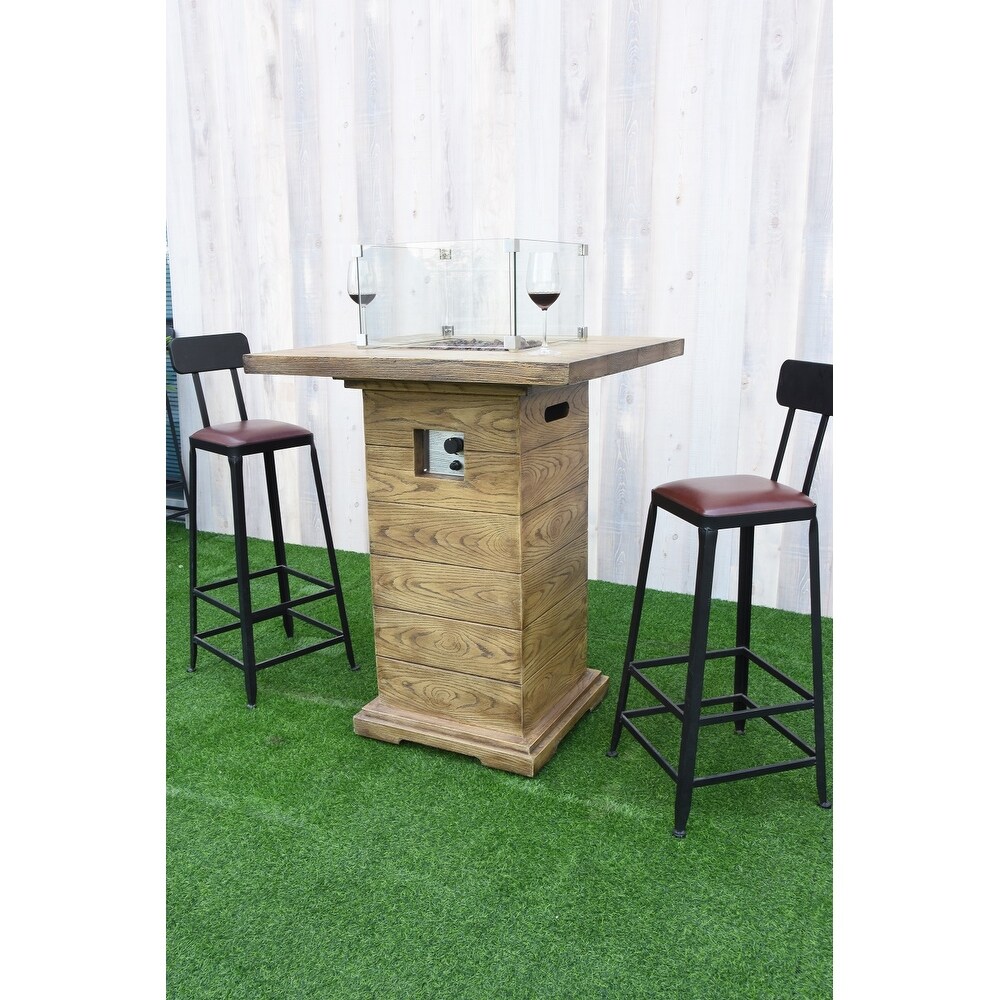 Elementi Rova Outdoor Bar Fire Pit Table 34\