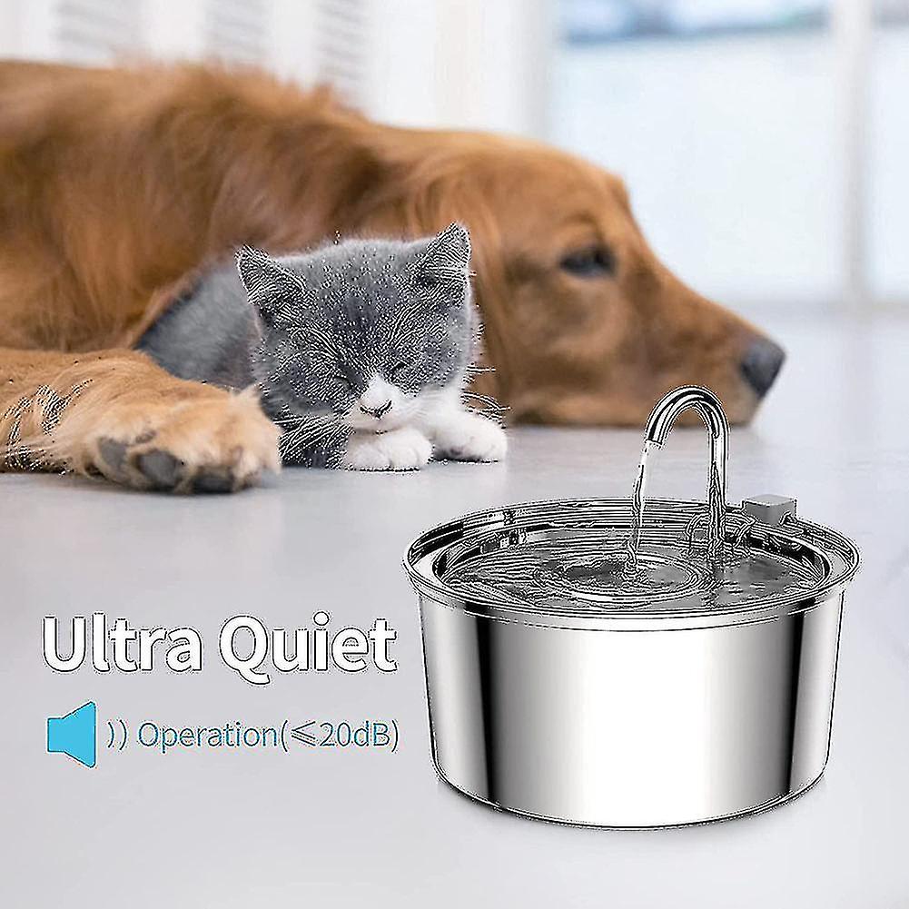 Cat Water Fountain，3.2l/108oz Automatic Pet Water Dispenser， Eu Plug