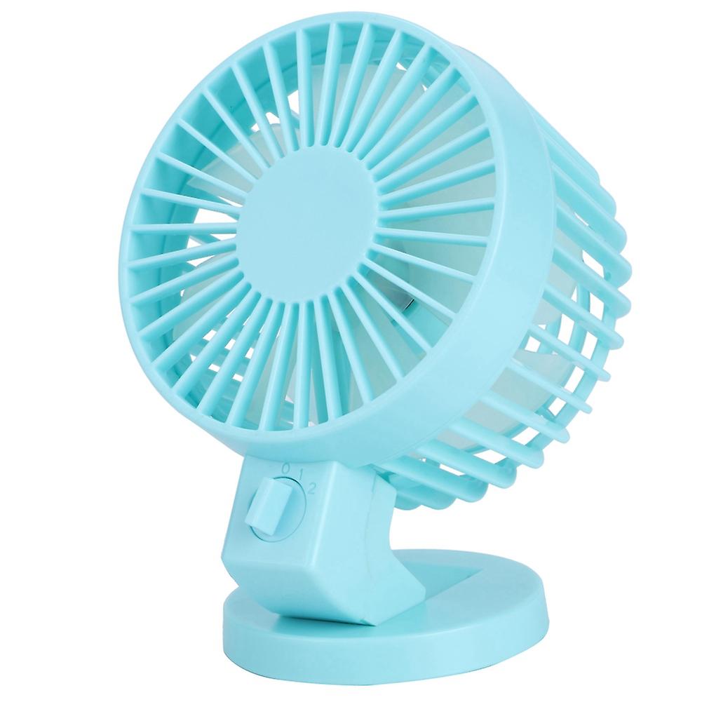 Portable Mini Desk Fan Usb Ultra Quiet Fan 45 Adjustment For Home Office Desktopblue