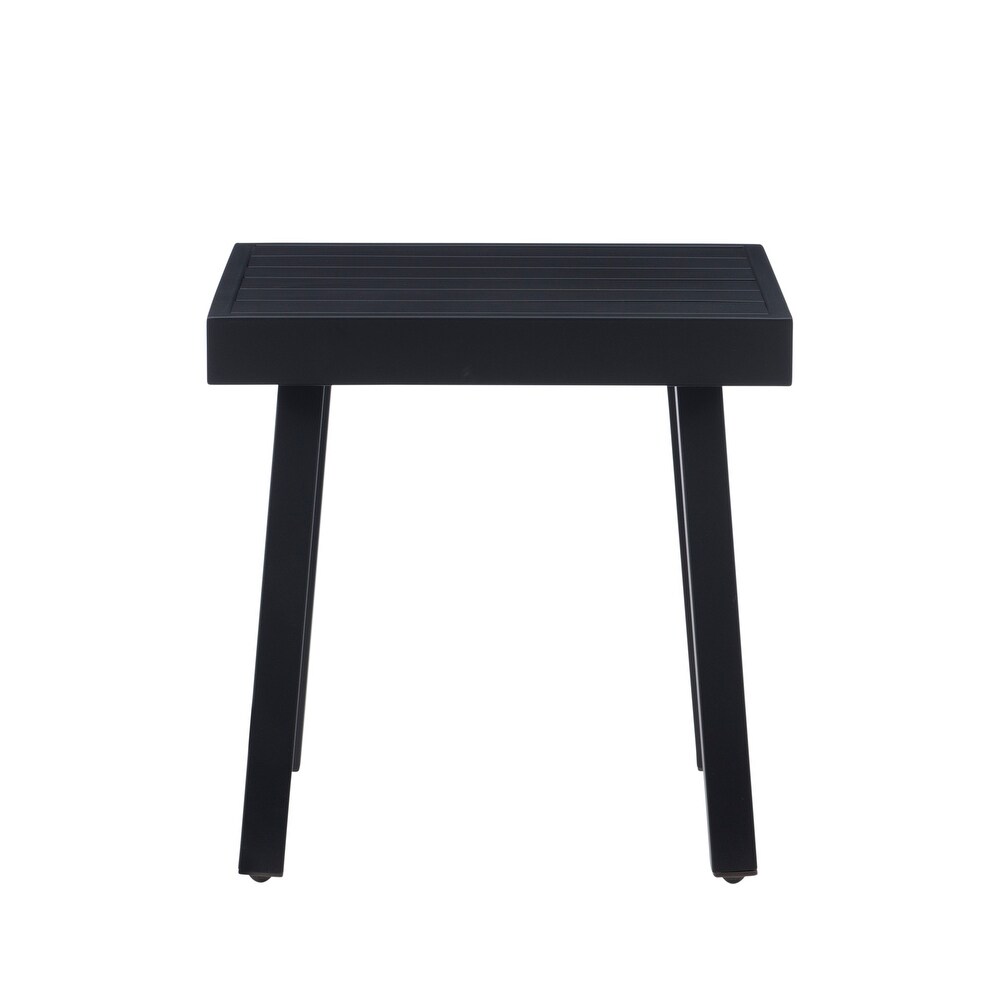 Hadleigh Indoor/Outdoor Rust Resistant Black Side End Table