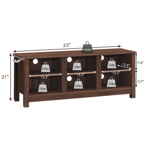 Costway 41937586 60 Inch  Entertainment TV Stand C...