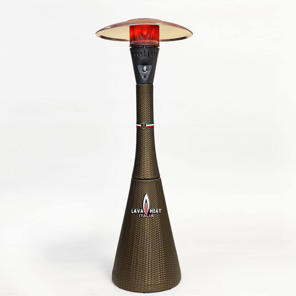 Lava Heat Italia Palermo 46,000 BTU 7 ft. Wicker Bronze Propane Patio Heater TL7MPBLW