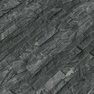 MSI Glacial Black Ledger Panel 6 in. x 24 in. Natural Marble Wall Tile (6 sq. ft.Case) LPNLMGLABLK624