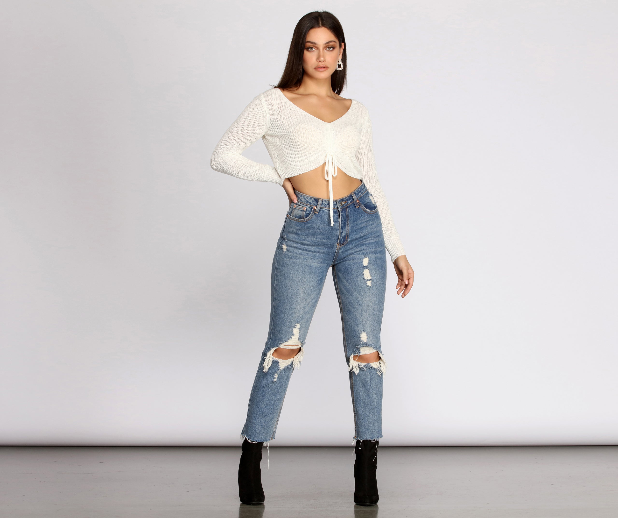 Major Crush Drawstring Crop Top