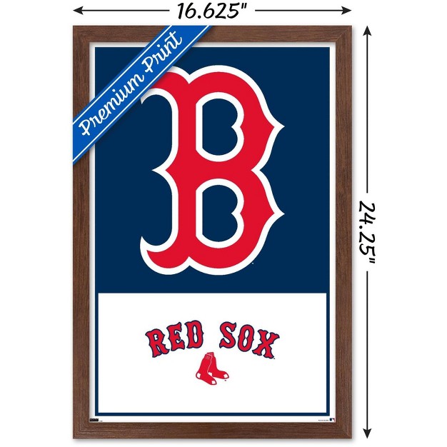 Trends International Mlb Boston Red Sox Logo 22 Framed Wall Poster Prints