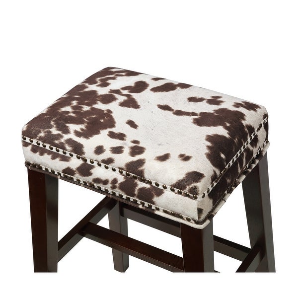 Ian Brown Cow Print Counter Stool