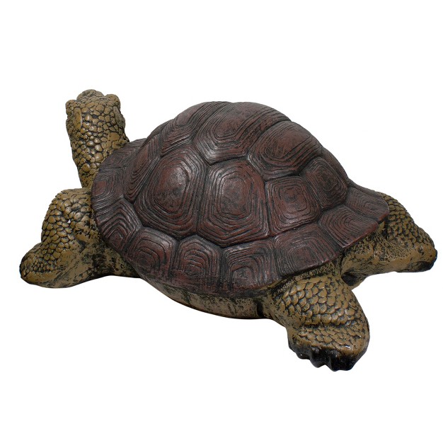 Brown And Green Turtle Outdoor Garden Statue