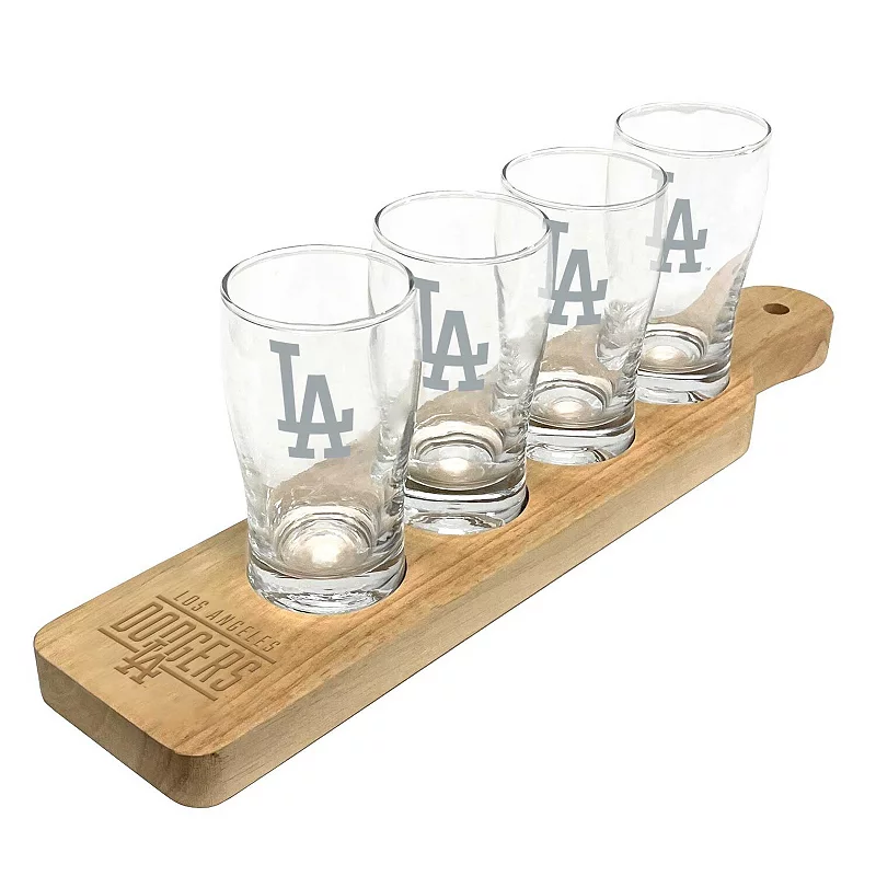 Los Angeles Dodgers Four-Pack Beer Flight Glass Set