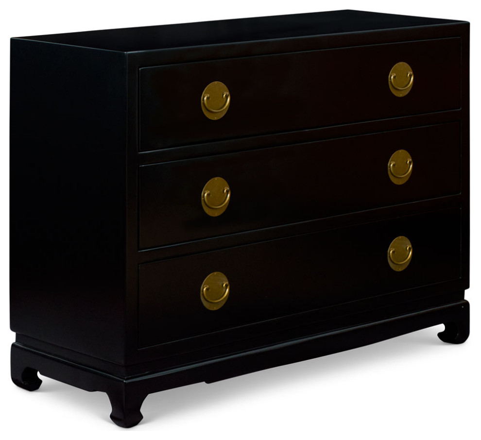 48 quotBlack Elmwood Chinese Ming Chest of Drawers   Asian   Accent Chests And Cabinets   by China Furniture and Arts  Houzz