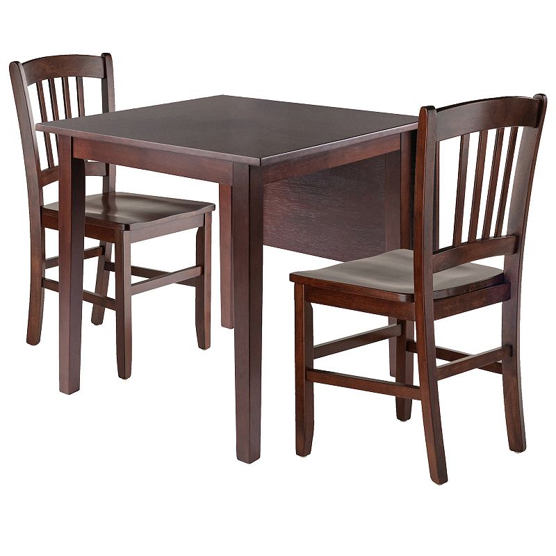 Winsome Perrone 3-Piece Drop Leaf Dining Table and Chairs Set