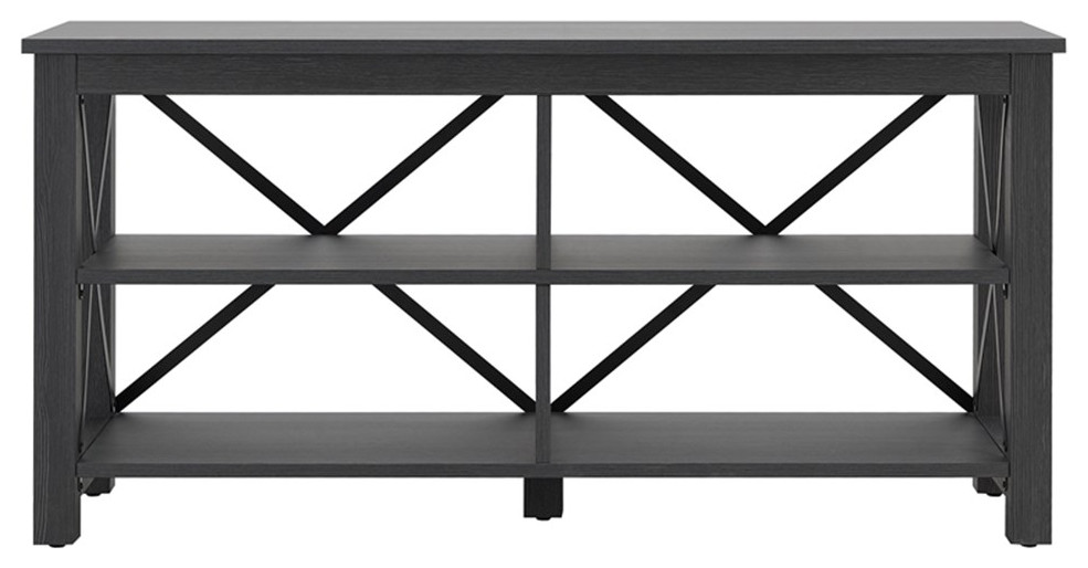 Pemberly Row Contemporary 50 quotTV Stand in Dark Gray (TVs up to 55 quot)   Industrial   Entertainment Centers And Tv Stands   by Homesquare  Houzz