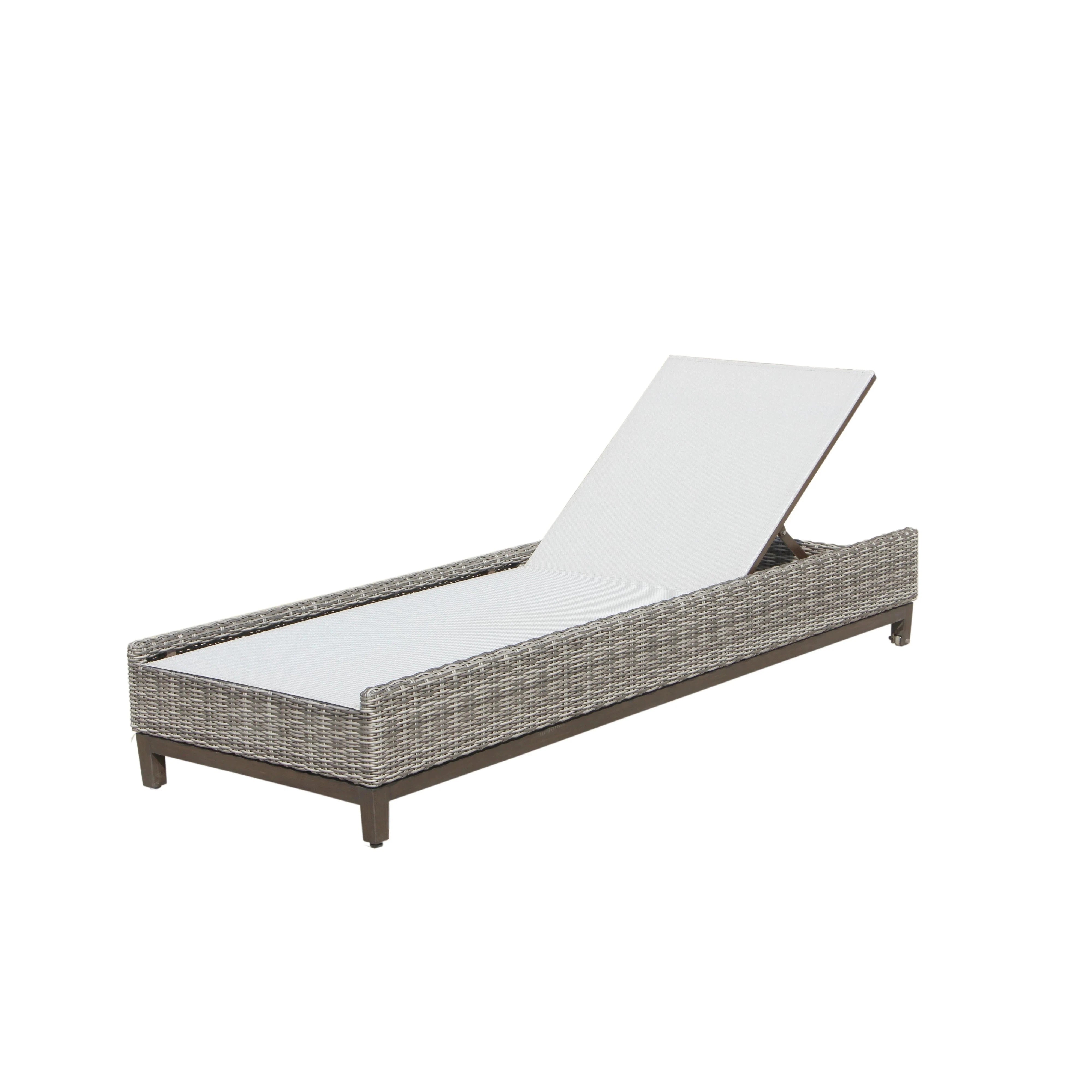 Naples Outdoor Sling Pool Chaise with Cushion