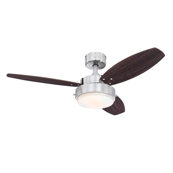 Westinghouse Lighting Alloy 3-Blade Indoor Ceiling Fan with LED Light Fixture and Opal Frosted Glass Shopping - The Best Deals on Ceiling Fans | 39655610