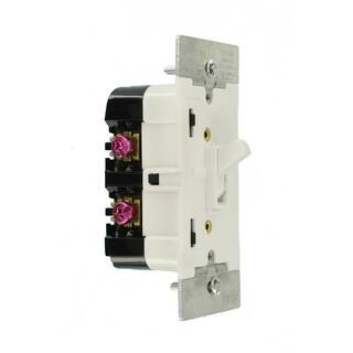 Leviton 300-Watt Dimmable LEDCFL 600-Watt Incandescent and Halogen Toggle Slide Universal Dimmer White R12-TSL06-1KW