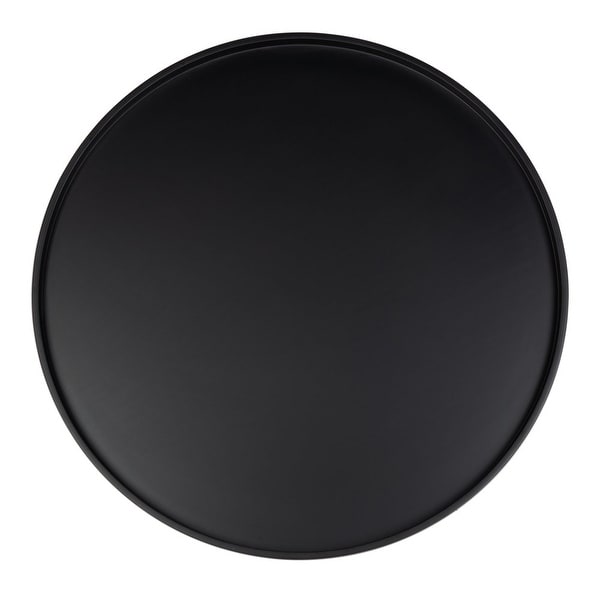 Fritz Modern Round Tray Top Coffee Table， Black