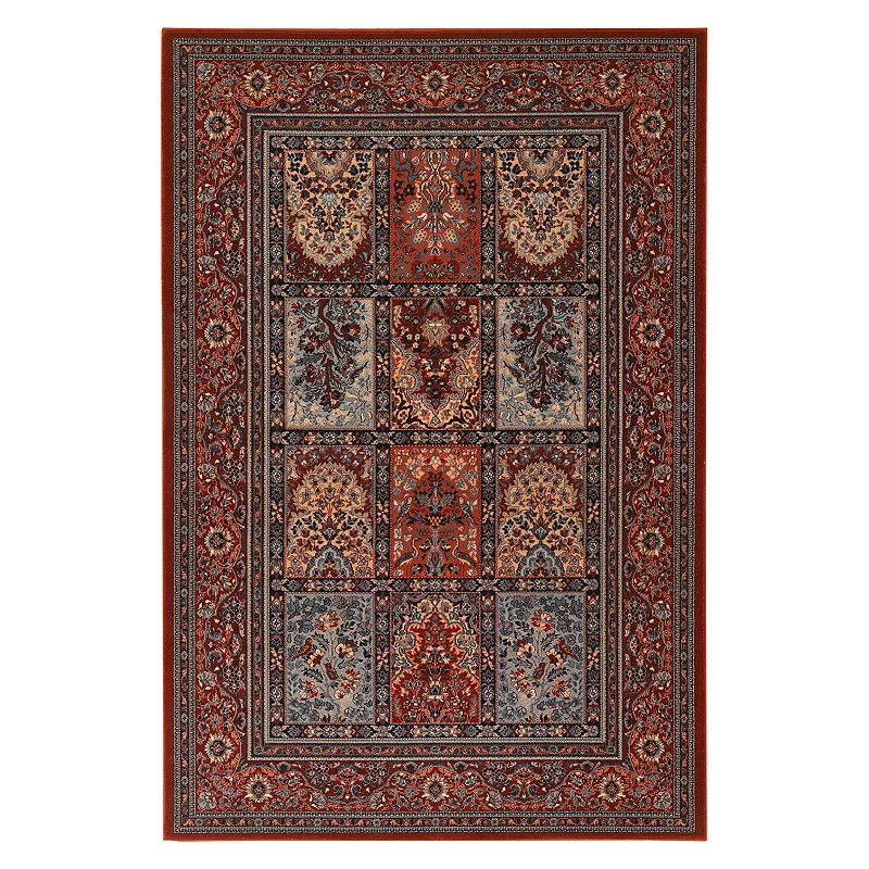 Couristan Timeless Treasures Vintage Baktiari Framed Floral Wool Rug