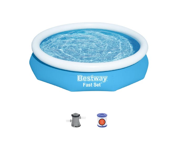 Bestway Fast Set 10’ x 26” Round Inflatable Pool Set - 57457E