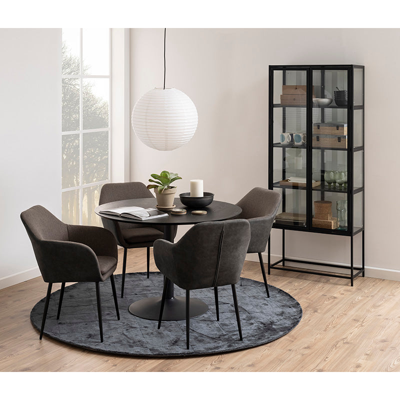 TITAN Round Dining Table 110cm - Black