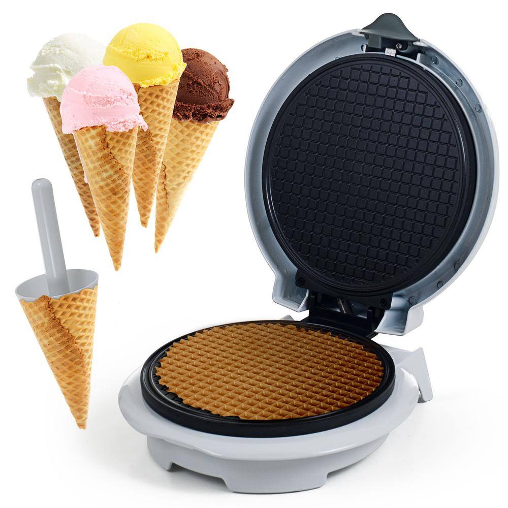 Chef Buddy Single Waffle White Waffle Cone Waffle Maker HW031021