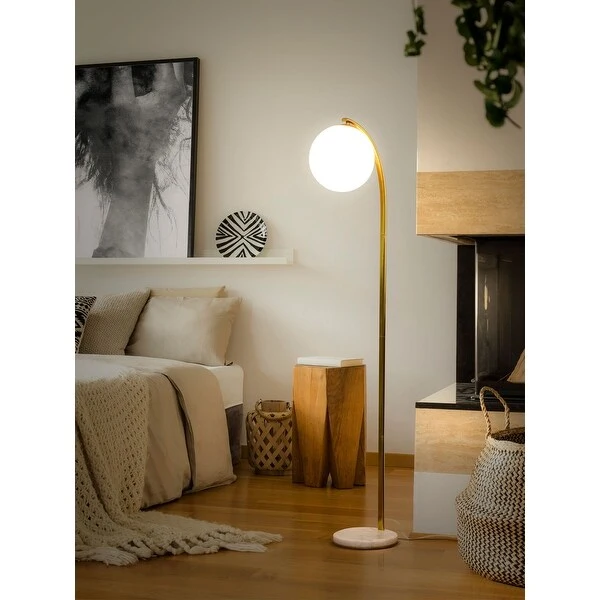 Brightech Luna Drop LED Floor Lamp - Brass.