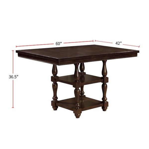 Wooden Counter Height Table in Antique Cherry - Antique Cherry