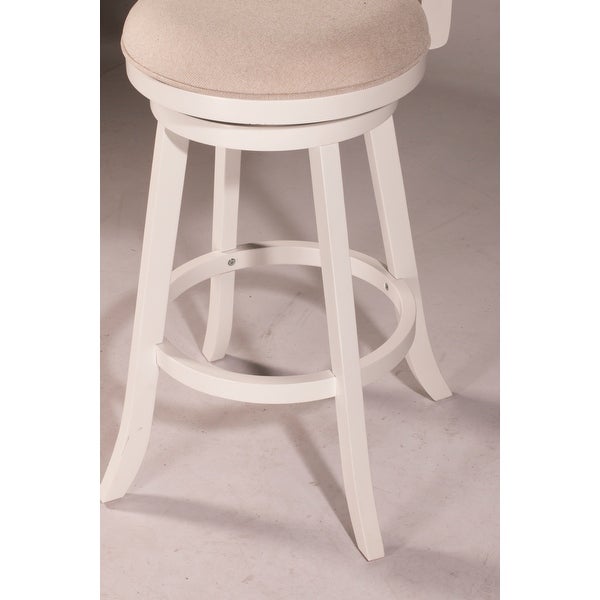 Hillsdale Furniture Fairfox Swivel Counter Stool， White - 18.5