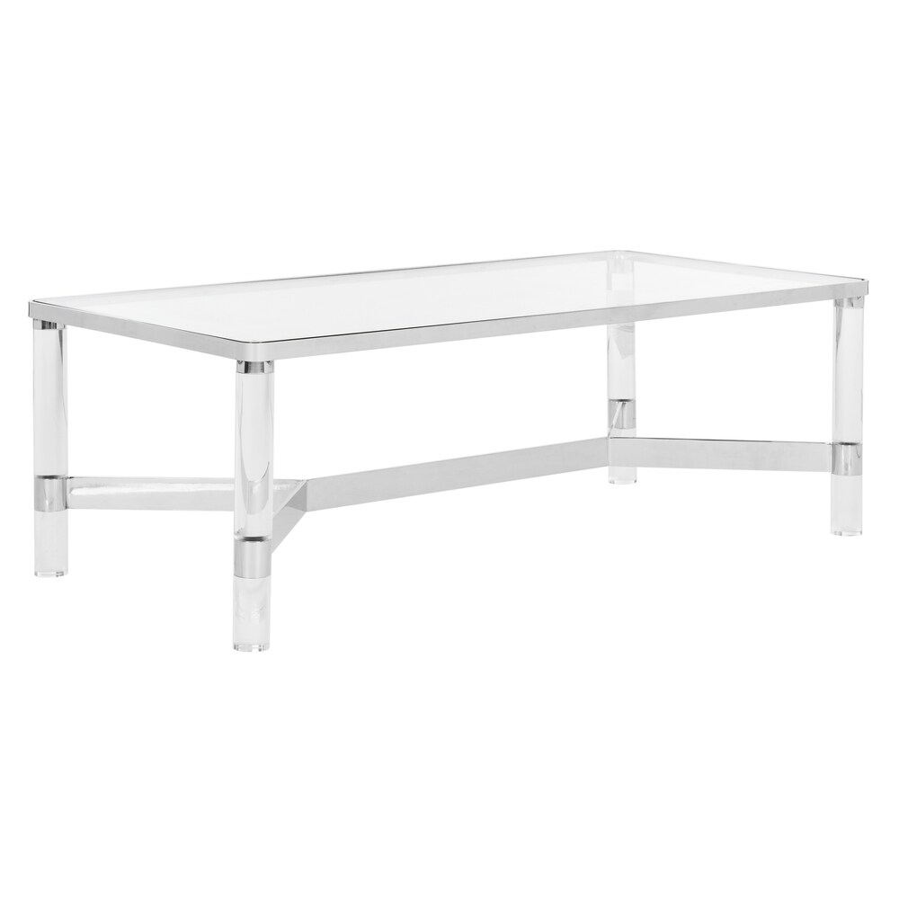 SAFAVIEH Couture High Line Collection Suzanna Acrylic Silver Coffee Table