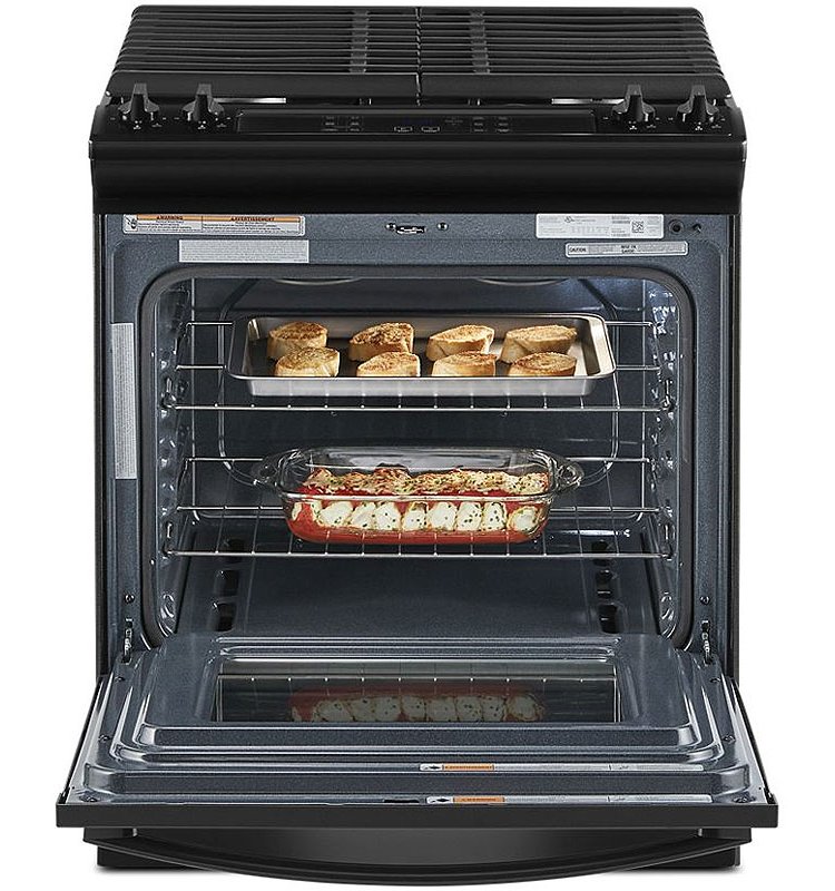 Whirlpool ADA 5 Cu. Ft. Black Gas Range With Frozen Bake Technology