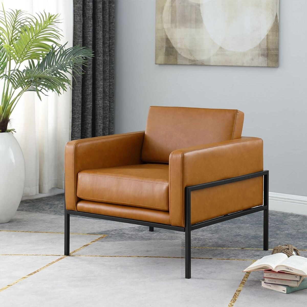 HomePop Modern Metal Accent Chair