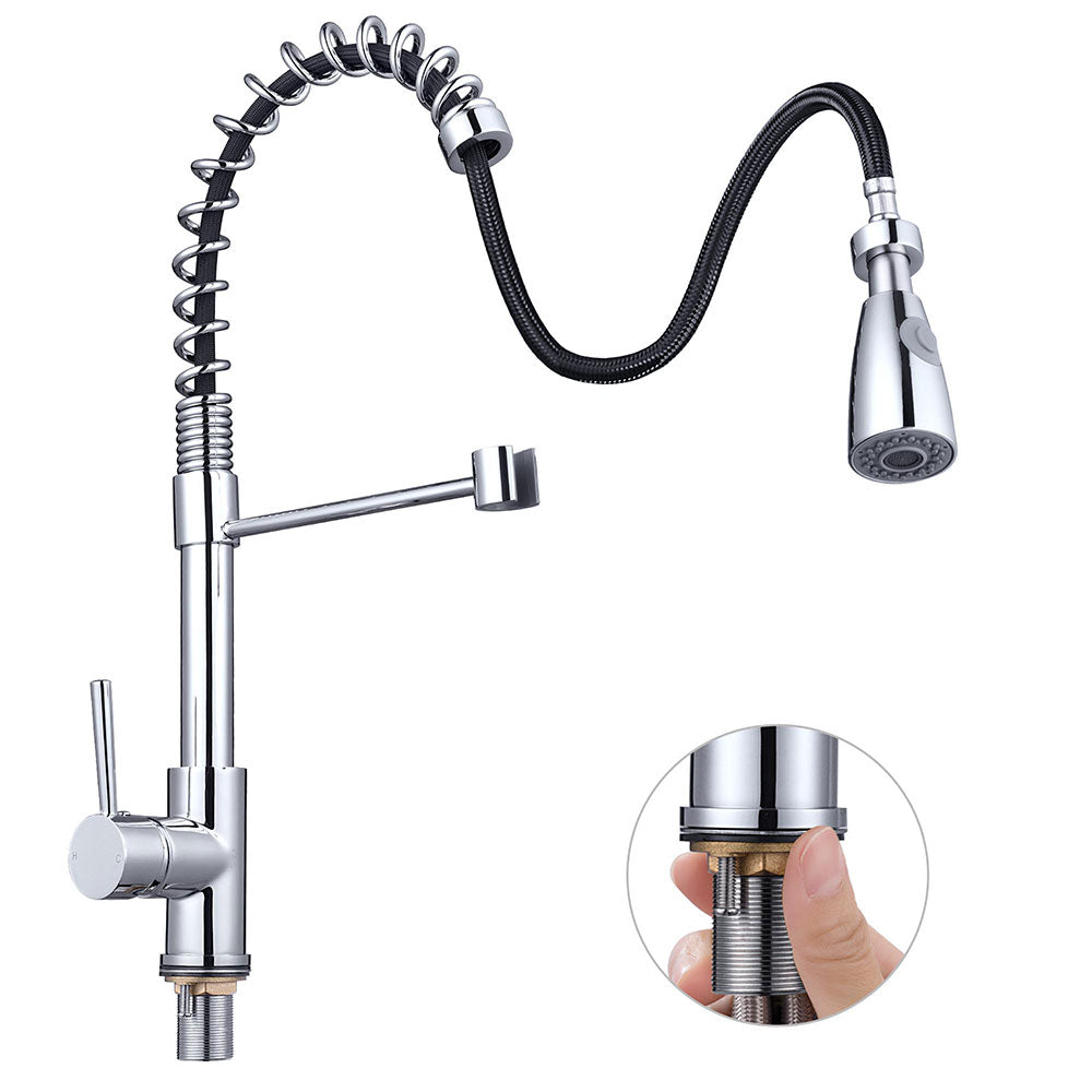 Aquaterior Pull-down Kitchen Sink Faucet 1-Handle Stainless Steel