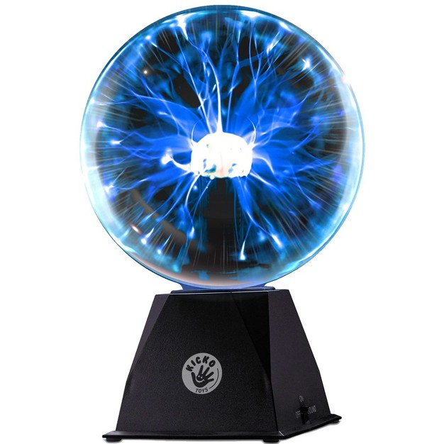 Kicko 7 Blue Plasma Ball Touch Sensitive Nebula Thunder Lightning Plug in Plasma Globe Blue