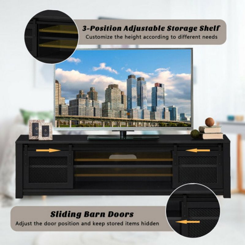 TV Stand Entertainment Center for TV's up to 65 Inch with Adjustable Shelves