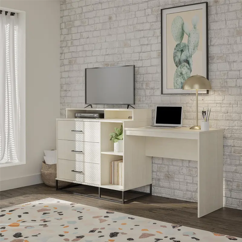 Kelly Transitional Ivory Oak 3 in 1 Dresser