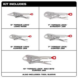 MW Torque Lock Locking Pliers Kit (5-Piece) 48-22-3695