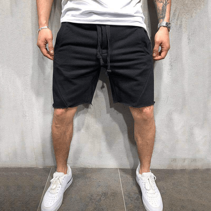 Solid color breathable summer sports shorts